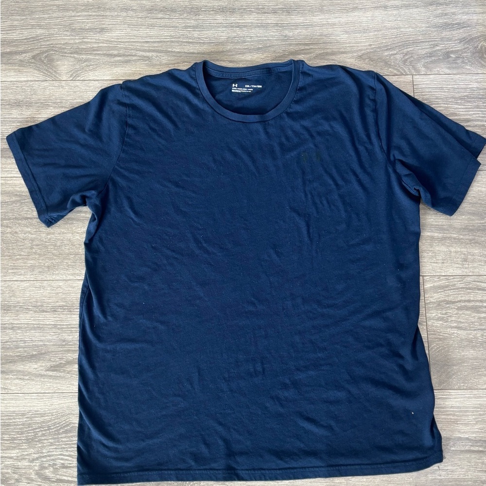 Under Armour Men’s Loose Fit T-Shirt Navy Blue XXL Short Sleeve Used
